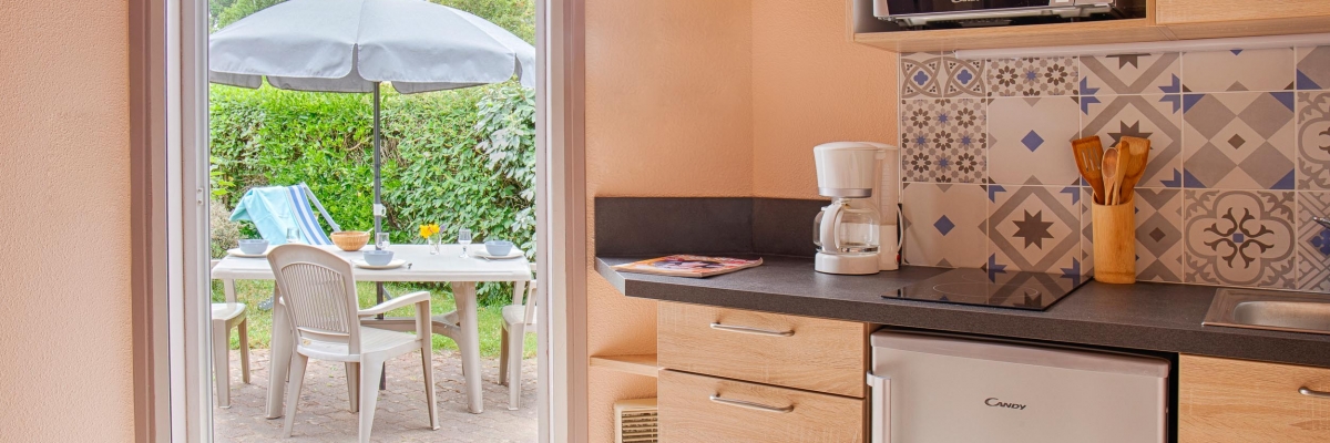 Flat for 3 persons facing the garden